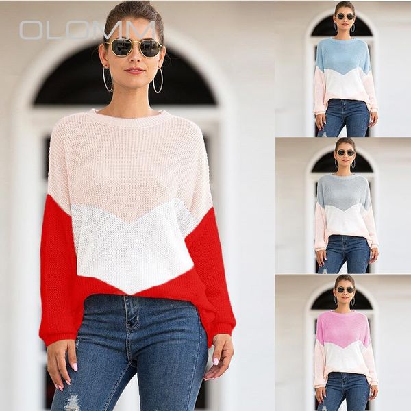 

style for autumn and winter fashion leisure explosion sweater three applique color block female women's sweaters, White;black