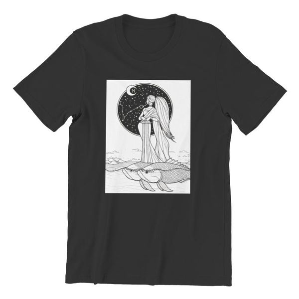 

men's t-shirts t-shirt pisces print retro men clothing 76935, White;black
