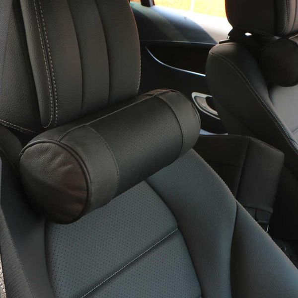 

seat cushions car headrest pillows auto safety cylindrical black neck support cover cushion memory bone head protector