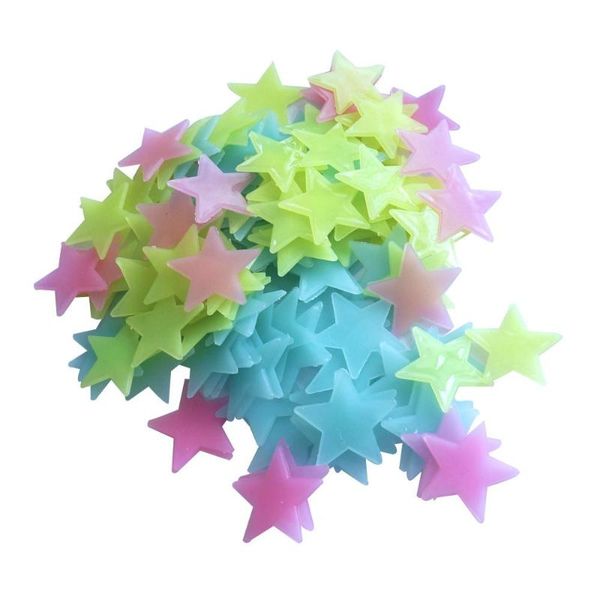 

kids bedroom fluorescent glow in the dark stars wall stickers luminous sticker color