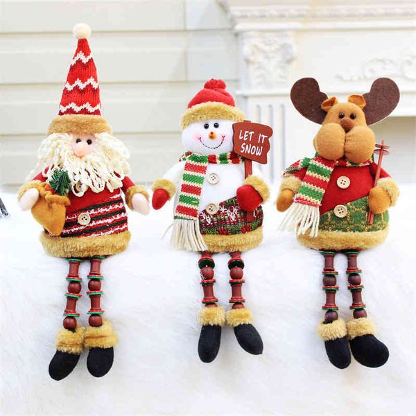 

santa sitting long legged doll household accessories