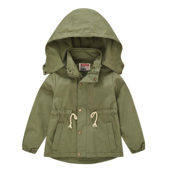 

coat kids hooded boys detachable hat long sleeves front zipper closure ruched waist drawstring girl costumes, Blue;gray