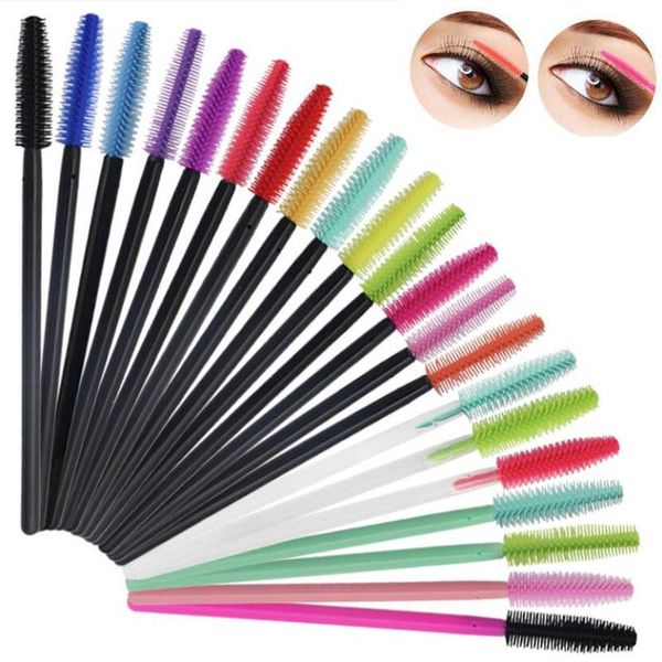 

50pcs/set disposable silicone gel eyelash brush comb mascara wands eye lashes extension tool pro beauty makeup for women brushes