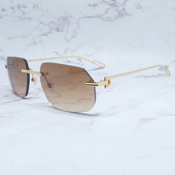 

luxury designer glasses lentes de sol hombre rimless sunglasses men candy designer carter vintage retro sun glasses shades for women wholesa, White;black