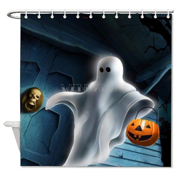 

cute halloween ghost shower curtains decorative polyester waterproof bath curtains for bathroom holiday decor 72 inches long