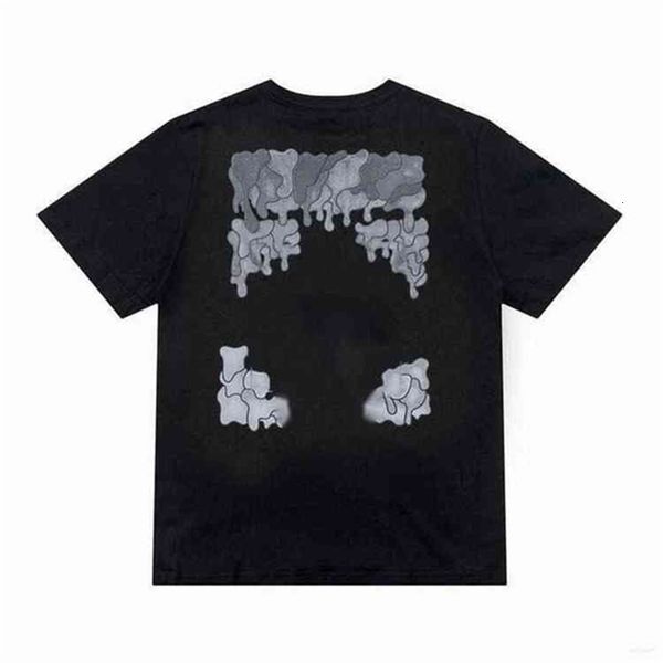 

t shirt off designer cross tshirts gradient dissolve printing brands short sleeves t mens tee casual women x 874l, White;black