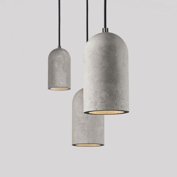

pendant lamps vintage cement lamp modern led lights bar loft industrial living room kitchen hanging light fixtures home decor