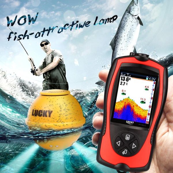 

ff1108-cwla waterproof fish finder monitor wireless sonar depth 45m