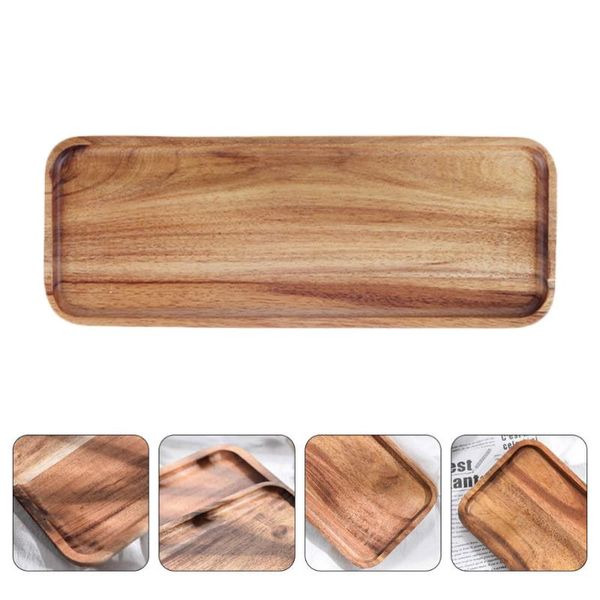 

acacia wood fruit tray household rectangle tableware (light brown) dishes & plates
