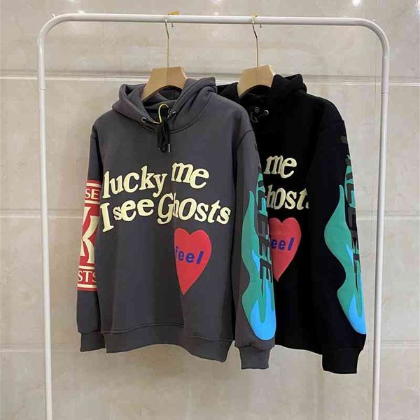 

hoodiesouter single bubble print graffiti hip hop ins men's and women's hoodie lining, Black