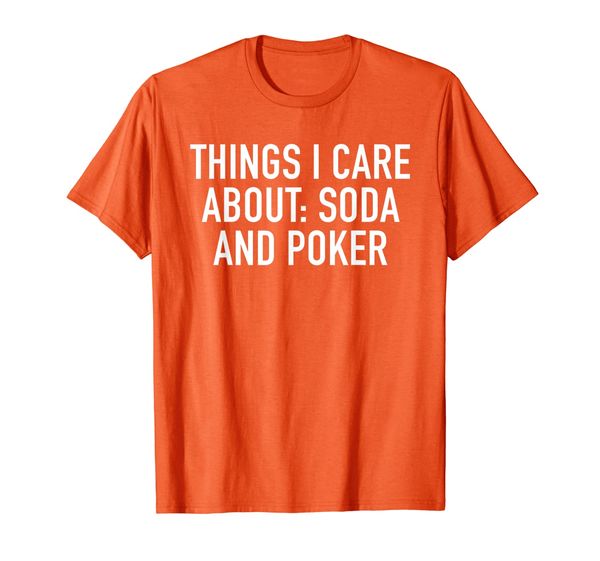 

things i care about: soda and poker t-shirt, White;black