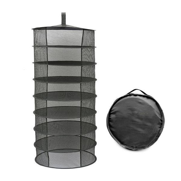 

laundry bags 4/6/8 layers hanging basket with zipper folding dry rack drying net dryer bag mesh for herbs flowers buds plants