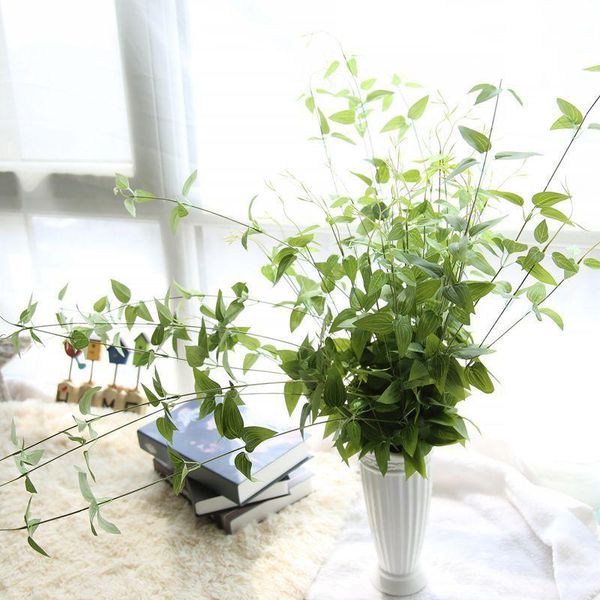 

zinmol 90cm artificial leaves branches simulation plant large bouquet plastic home decoration green single fake grass leaf decorative flower