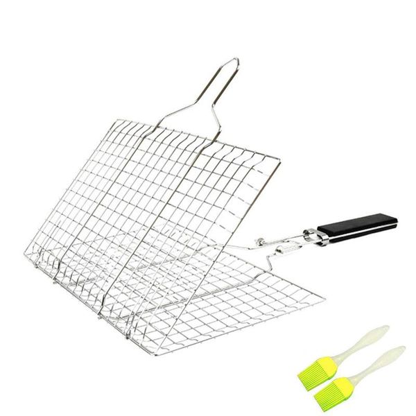 

tools & accessories mini pocket bbq grill portable stainless steel folding barbecue for home park use camping #9
