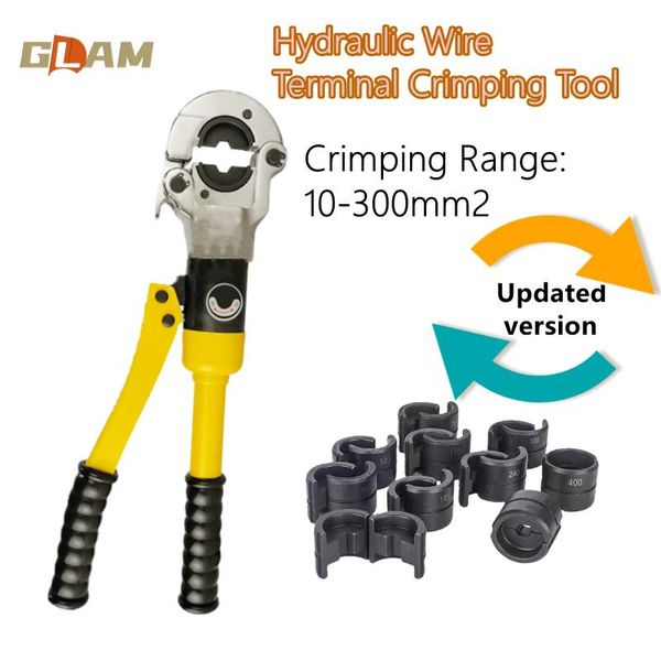 

hydraulic tools updated wire crimper cable lug terminal crimping clamp tool with 12 dies 60kn 10-300 square