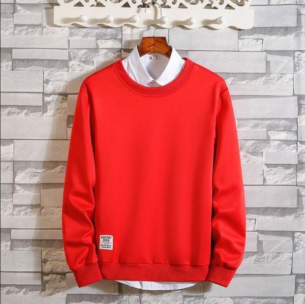 

men's jackets 2021 autumn fashion ts108 men sweatshirts casual cotton fleece hoodies male solid o-neck pullover streetwear tracksuit, Black;brown