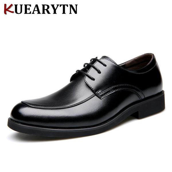 

dress shoes 2021 spring men's classic business cowhide leather casual soft-soled 0008, Black