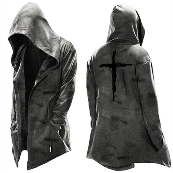 Men's Trench Coats Eagle Pattern Mens Cloak High Quality Fashion Avant-garde Unique Comfortable Casual Halloween