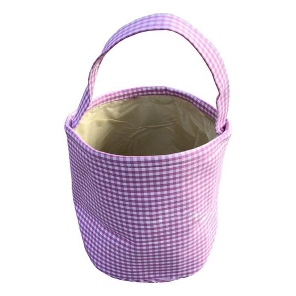

gift wrap cotton candy bag easter bucket home decor egg bags portable 1pc 25 x 23cm plaid print buckets
