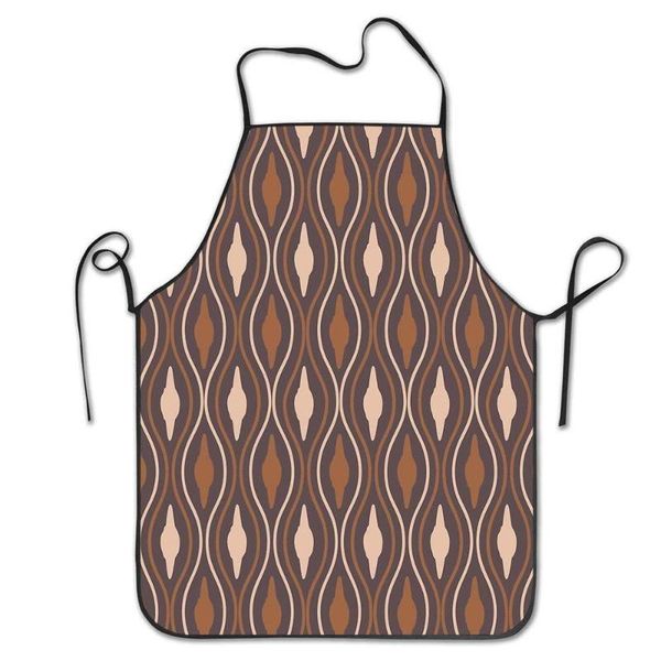 

apron for cooking baking gardening ogee ufo swirls brown aprons