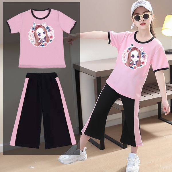 

Summer 2022 Baby Girls Clothes Sets Outfits Short Sleeve + Pants Kids Clothes Children Clothing Suits Teen 3 5 6 8 9 10 12 Years, 13