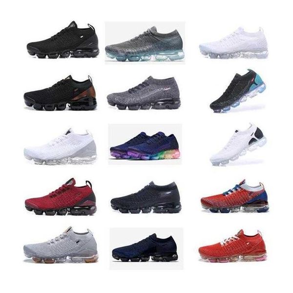 

with box fly 1 2 3 running shoes triple black white pure platinum man and women trainer sneaker shoesa56a16