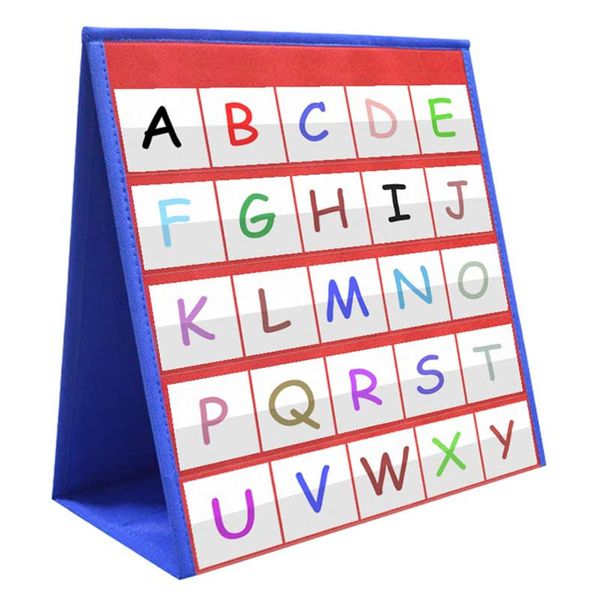 

deskpocket chart self-standed double-sided foldable charts education for home classroom learning resources