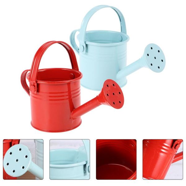 

watering equipments 2pcs durable iron sprinkling kettles portable for garden