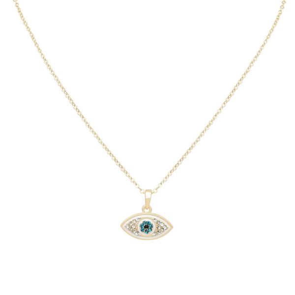 

pendant necklaces turkish blue charm kolye crystal nazar pendants natural white necklace chokers jewelry israel jewish, Silver