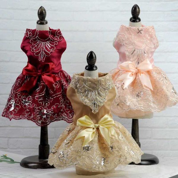 

dog apparel style spring/summer/autumn wedding dress pet clothes cat