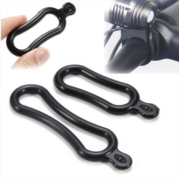 

bike lights 10pcs light holder bicycle handlebar rubbe strap band bandage torch bands clip headlight