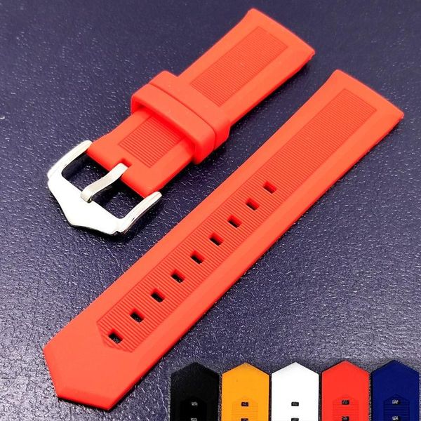 

watch bands aoow natural rubber diving sport watchband high elasticity replacement smart bracelet strap accessories, Black;brown