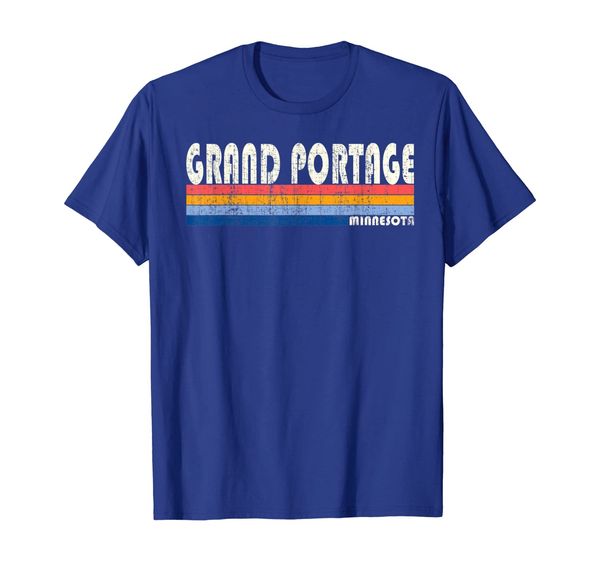 

vintage 70s 80s style grand portage mn t-shirt, White;black