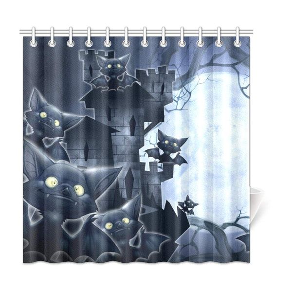 

xiucoo halloween castle bathome bath decor polyester fabric shower curtain bathroom sets 72 x 72 inches