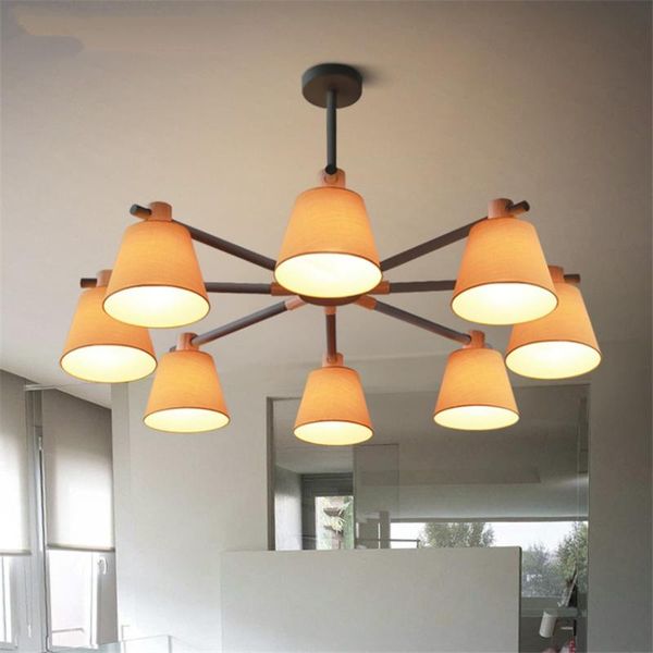 

designer colored cloth chandeliers lights nordic living room study lighting dining bedroom macaron iron hanging lamps e27