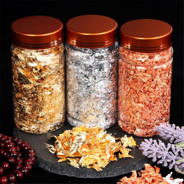 

other arts and crafts 10g foil paper diy shiny gold leaf flake luxury resin art decoration handicrafts gilding jewelry making supplies