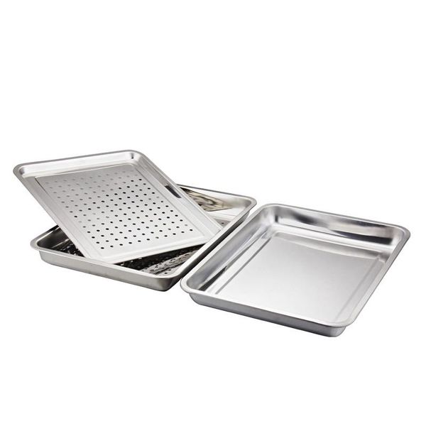 

kitchen storage & organization stainless steel food tray double layer can be drain basin for fruit and vegetable shelf