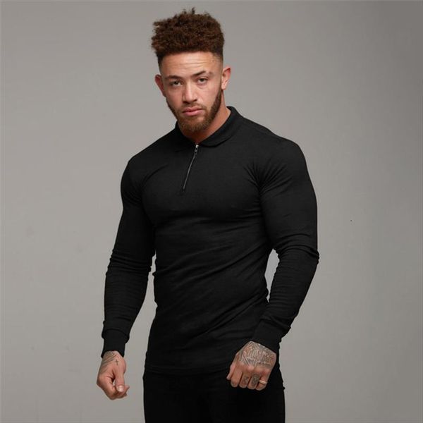 

autumn shirt brand clothing stretch men polo cotton business fashion male long sleeve breathable, White;black