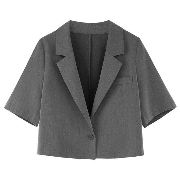 

women's suits & blazers short-sleeved suit jacket summer style fried street korean version with long legs and wild coat, White;black
