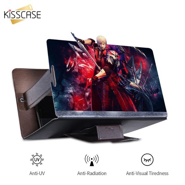 

cell phone mounts & holders 3d screen magnifier leather holder 8 inch mobile video enlarged folding stand pvc foldable bracket