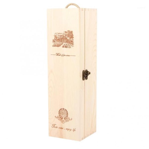 

storage bottles & jars wood wine box retro exquisite red portable gift bottle carrying case