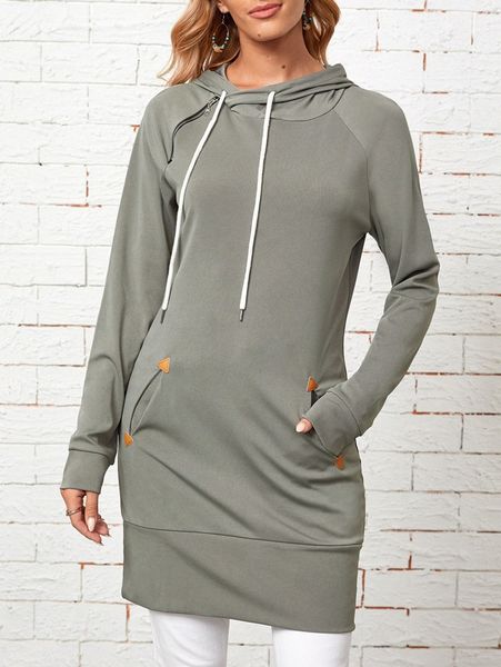 

emery rose raglan sleeve drawstring hoodie l9zy#, White;black