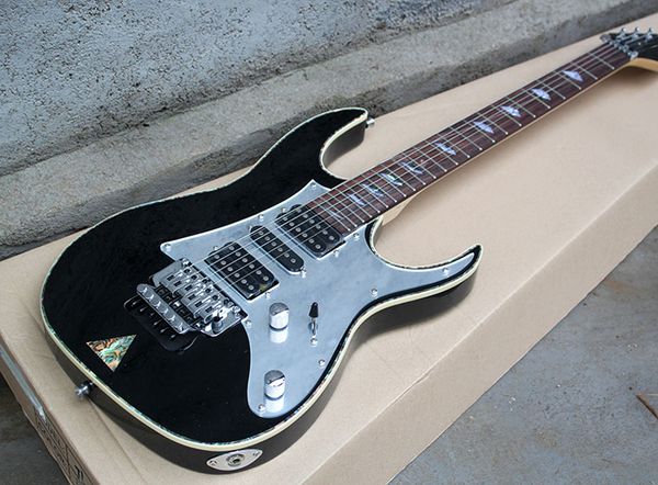 

double shake 24 guitar double single double pickup flower fingerboard yellow