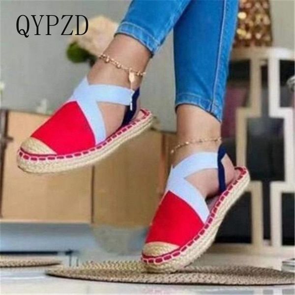 

sandals women loafers spring summer espadrille elastic band flat shoes female casual comfort cloth ladies flats plus size, Black