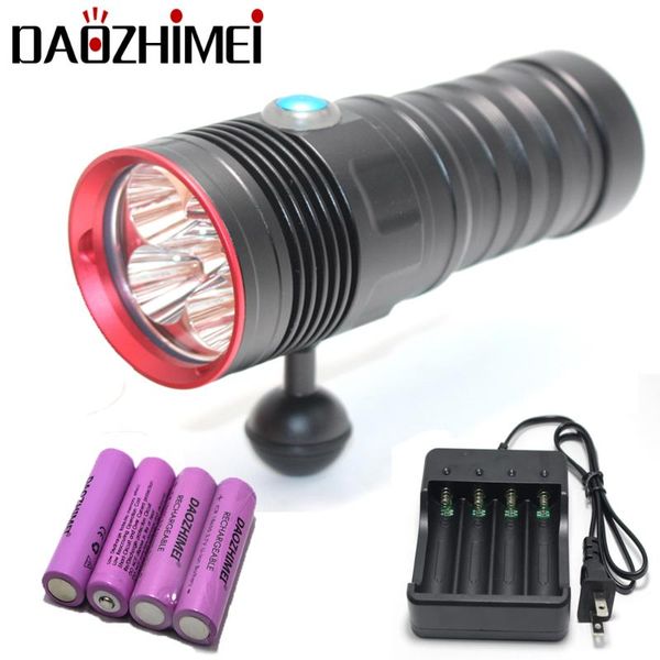 

ultra bright diving 5*xm-l2 waterproof underwater led dive torch 3-mode light pography18650 tactical flashlights torches