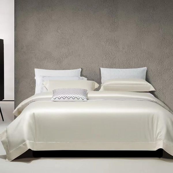 

bedding sets 2021 super soft 1400tc pima cotton set  king bed linen bedsheet ivory duvet cover pillowcase for el