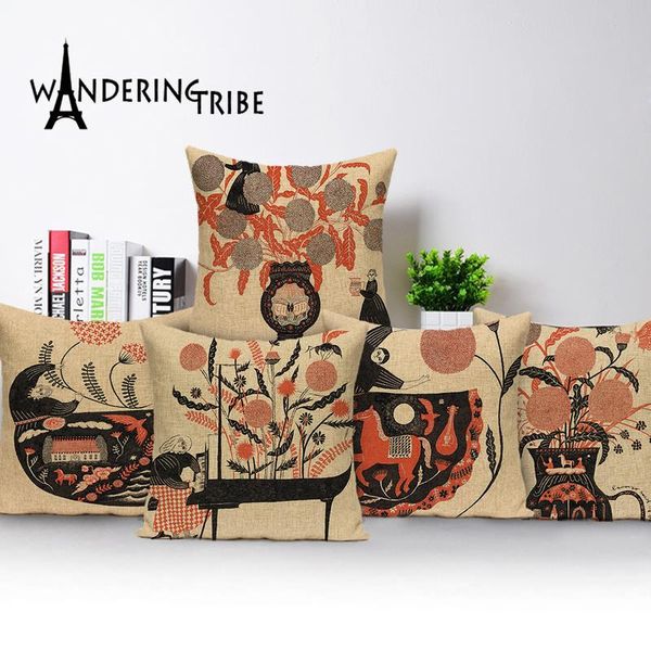 

cushion/decorative pillow african decorative case girl horse flower decor for home cases on cushion covers bed cushions sofa chair cover