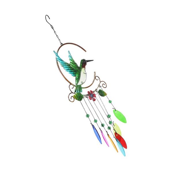 

decorative objects & figurines 1pc hummingbird hanging ornament door creative animal wind chime