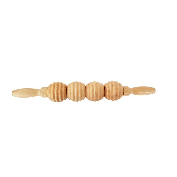 

new designed four beads wooden massage roller wood therapy tool