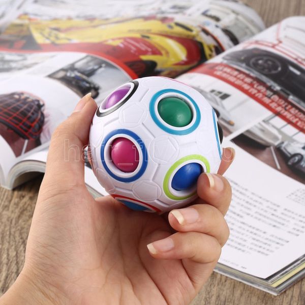 

creative spheric magic rainbow ball plastic magic balls puzzle children educational learning luminous toys